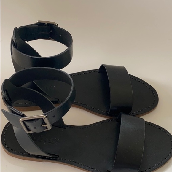 Madewell boardwalk leather ankle strap sandal Sz 6 - Picture 4 of 8